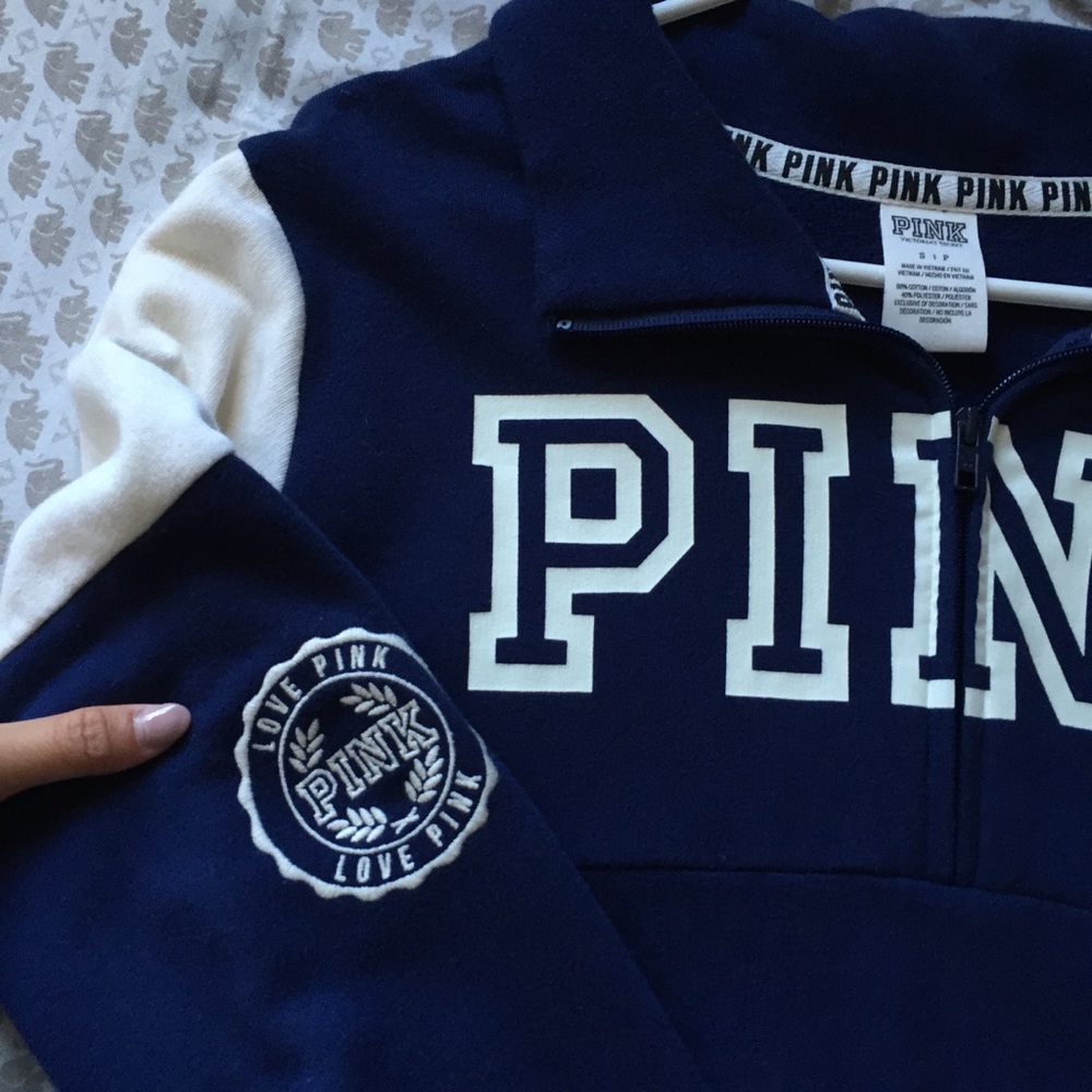 PINK quarter zip up